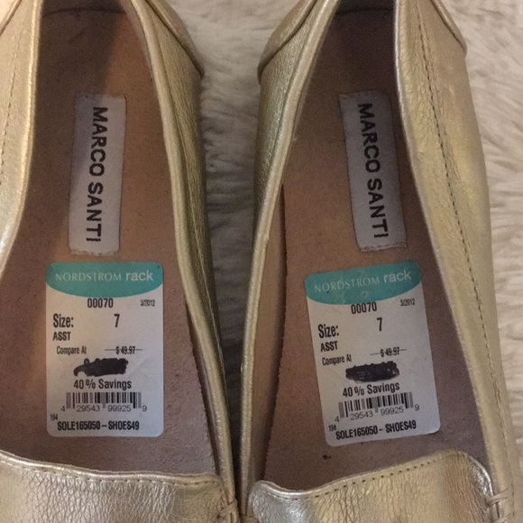 Marco Santi Gold Loafers - Picture 2 of 5